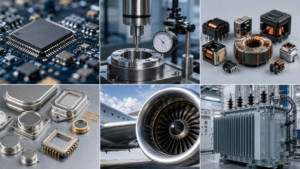 Precision alloy applications in electronics, precision instruments, magnetic components, sealing parts, aerospace and energy systems.